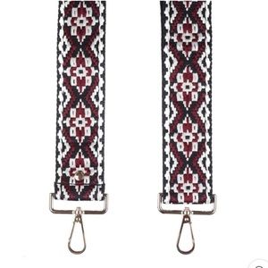 new pom pom london • black tapestry bag strap